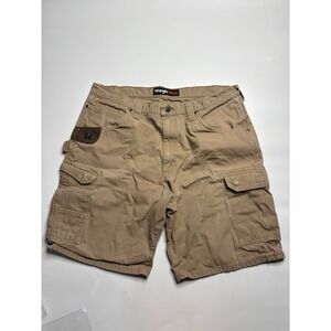 Wrangler Riggs Mens Sz 38 Carpenter Shorts Cargo 10" Canvas Work Utility Ripstop